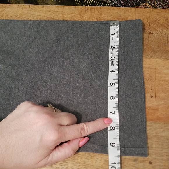 Lands End Stretch 1X Gray Leggings W/ Wide Waist Band - Picture 7 of 8